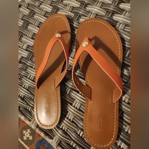 Coach sandals are new and never worn.